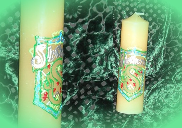 Altarkerze Slytherin - Fanart, ca. 22 cm