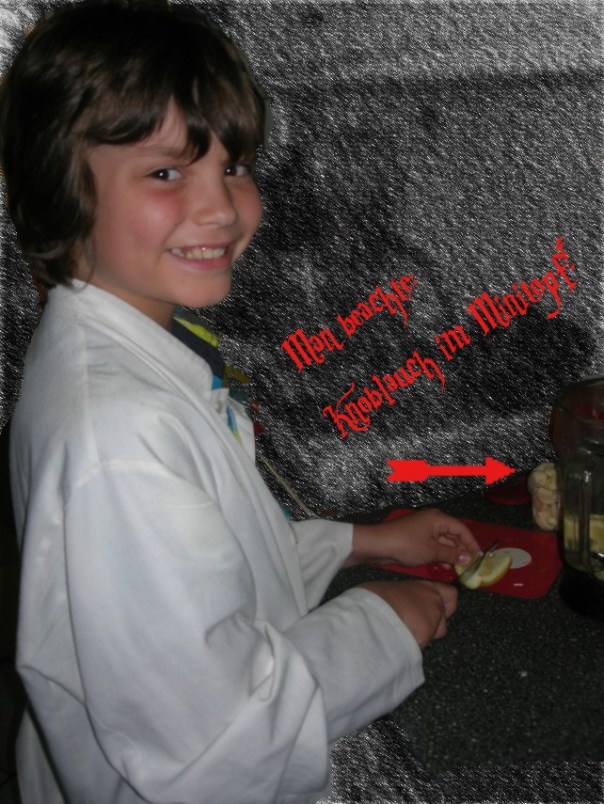 Zauberlehrling Pietje bei der Arbeit.