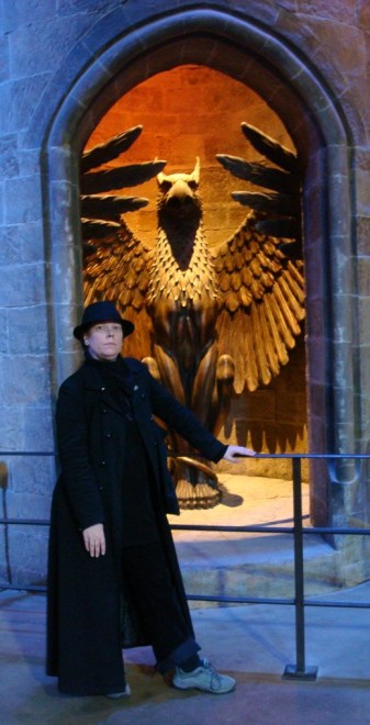 "Zitronensorbet"! Der Aufgang zu Professor Dumbledores Büro.