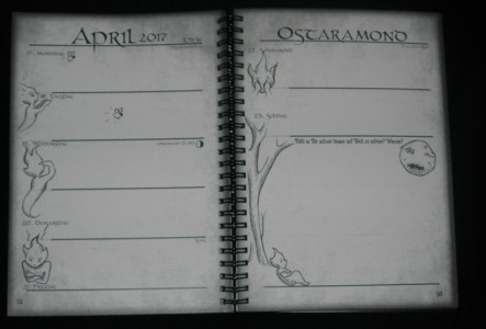 So kann es im Inneren des Kalenders aussehen... kann! Denn jede Doppelseite ist absolut einzigartig gestaltet!