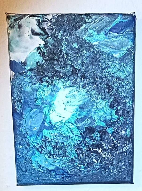 "Im Reich der Ran", Acryl auf Leinwand, März 2025, Curtis Nike